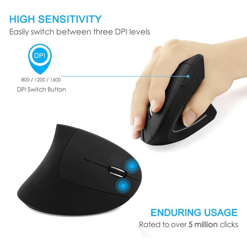 CHYI Wireless Mouse Ergonomic Optical 2.4G 800/1200/1600DPI